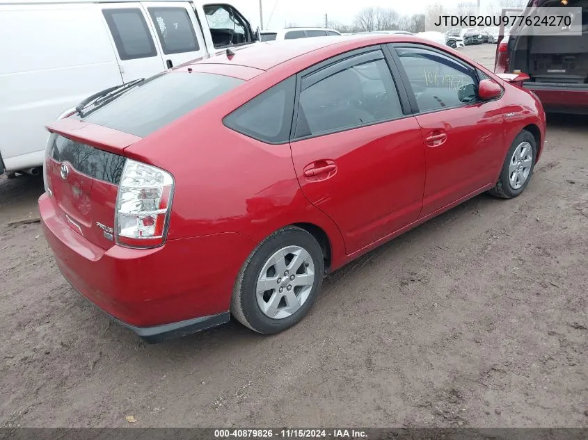 2007 Toyota Prius VIN: JTDKB20U977624270 Lot: 40879826