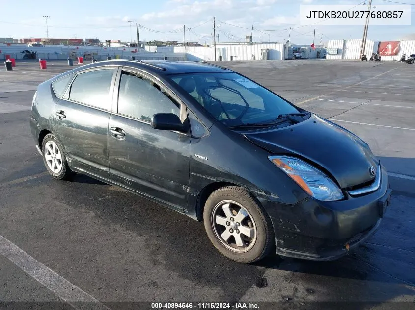 2007 Toyota Prius VIN: JTDKB20U277680857 Lot: 40894546