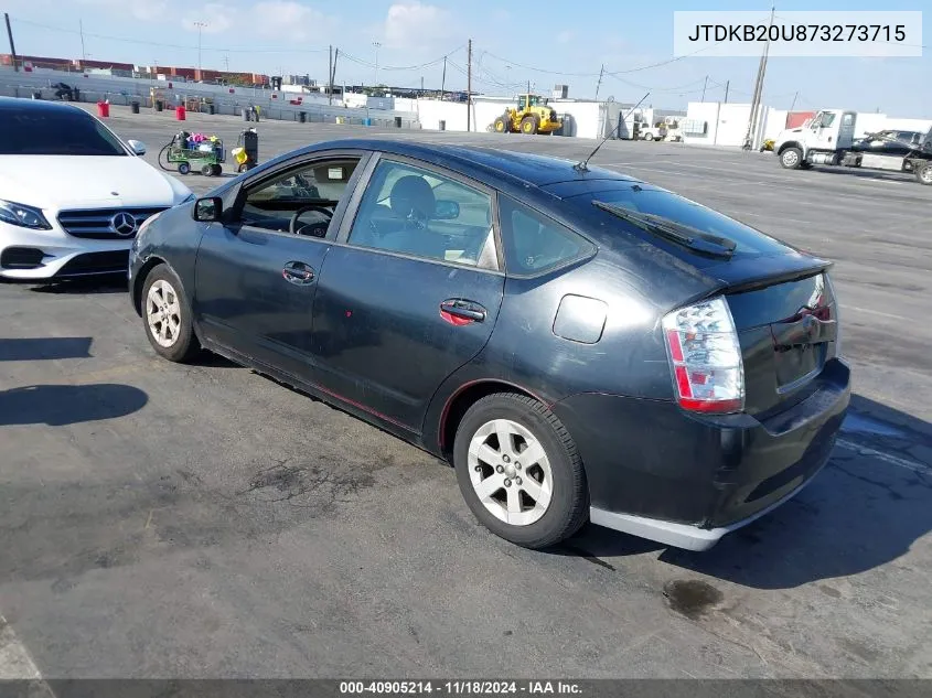 2007 Toyota Prius VIN: JTDKB20U873273715 Lot: 40905214