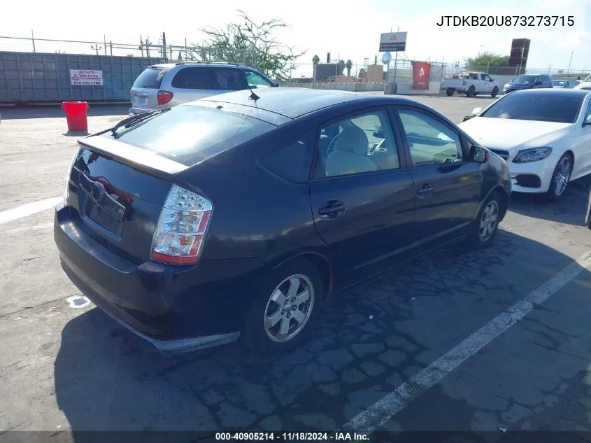 2007 Toyota Prius VIN: JTDKB20U873273715 Lot: 40905214