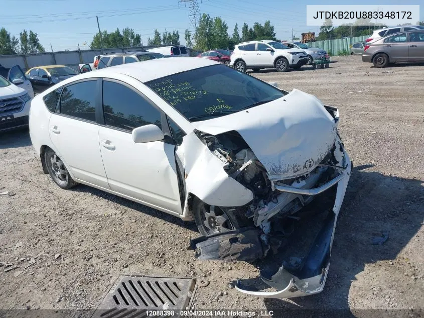 2008 Toyota Prius VIN: JTDKB20U883348172 Lot: 12088398