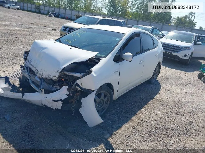 2008 Toyota Prius VIN: JTDKB20U883348172 Lot: 12088398