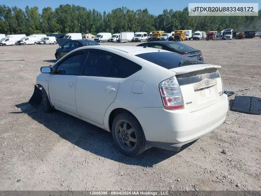 2008 Toyota Prius VIN: JTDKB20U883348172 Lot: 12088398