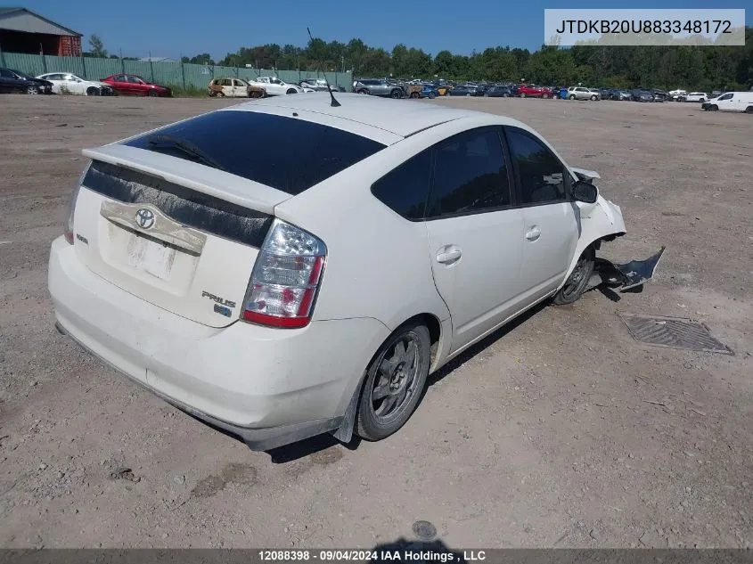 2008 Toyota Prius VIN: JTDKB20U883348172 Lot: 12088398