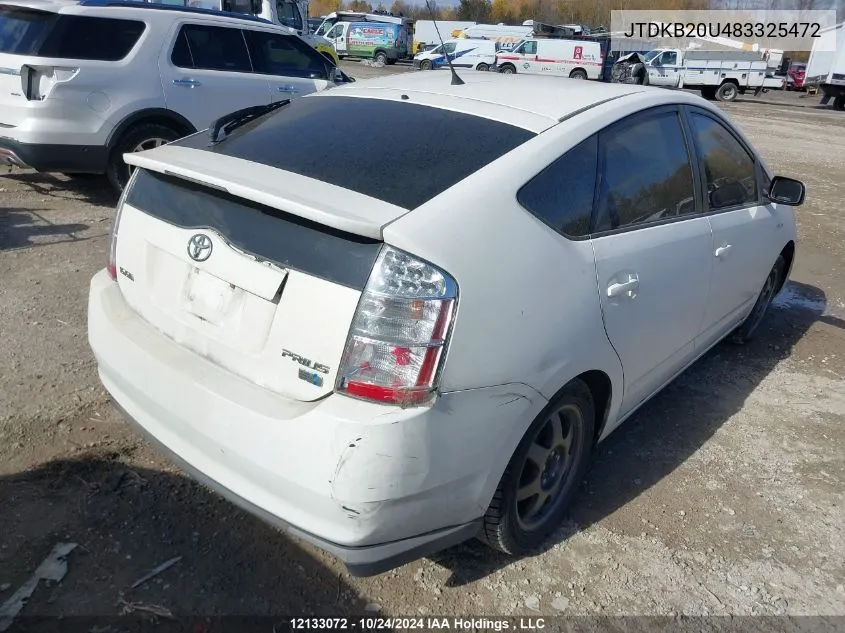 2008 Toyota Prius VIN: JTDKB20U483325472 Lot: 12133072