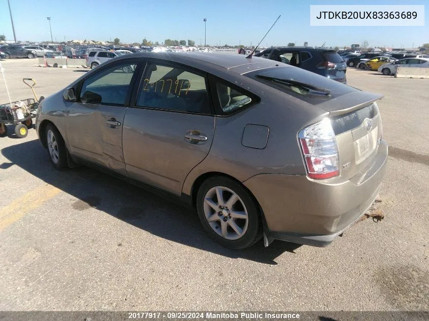 JTDKB20UX83363689 2008 Toyota Prius