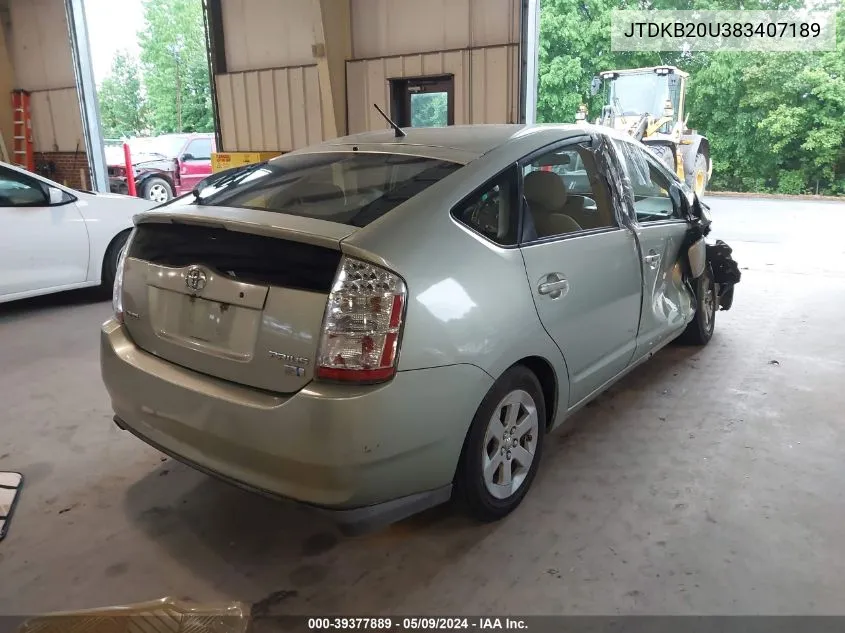 JTDKB20U383407189 2008 Toyota Prius