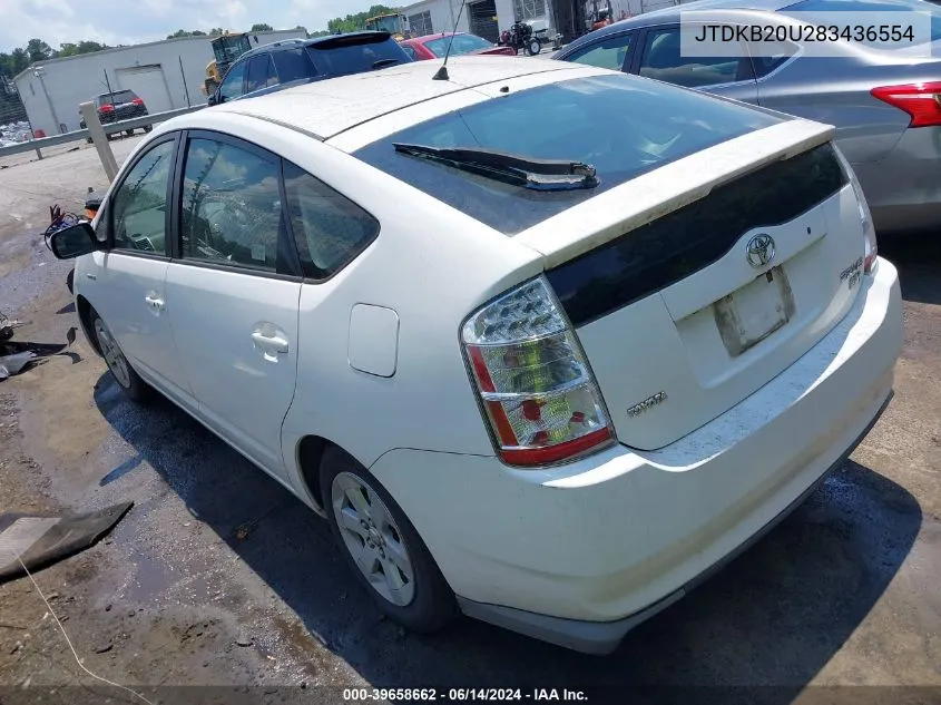 JTDKB20U283436554 2008 Toyota Prius