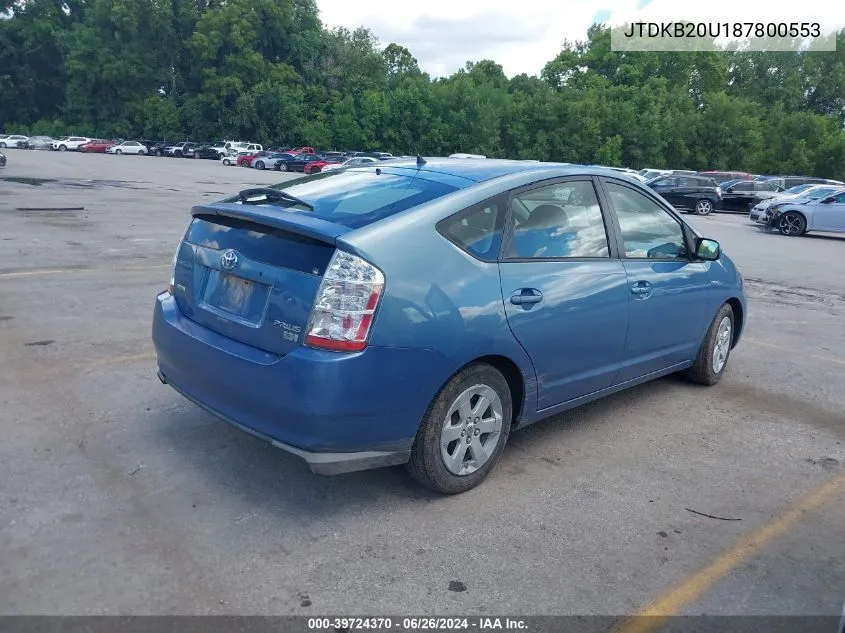 JTDKB20U187800553 2008 Toyota Prius