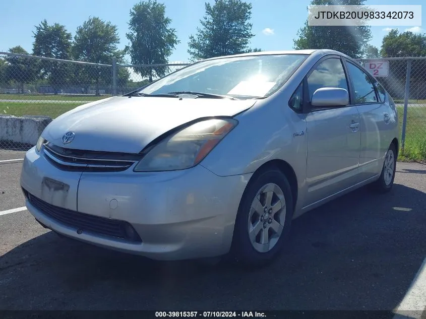 JTDKB20U983342073 2008 Toyota Prius