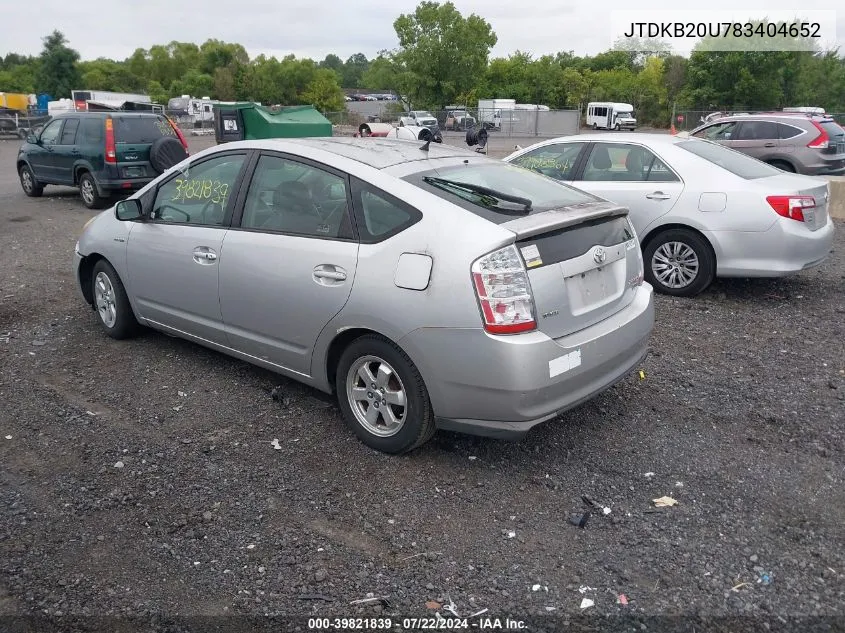 JTDKB20U783404652 2008 Toyota Prius