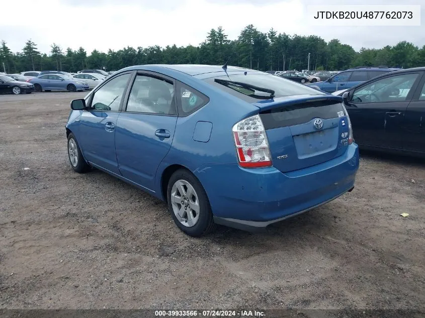 2008 Toyota Prius VIN: JTDKB20U487762073 Lot: 39933566