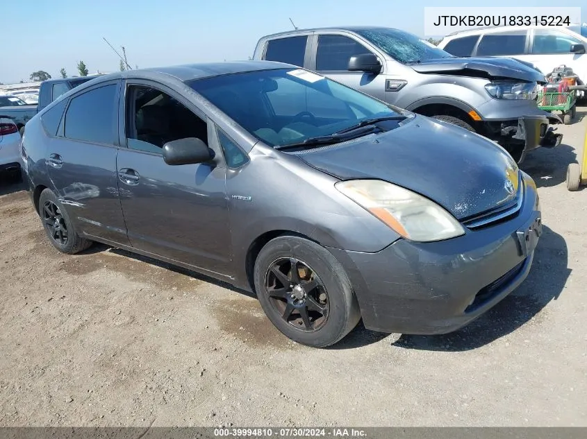 JTDKB20U183315224 2008 Toyota Prius