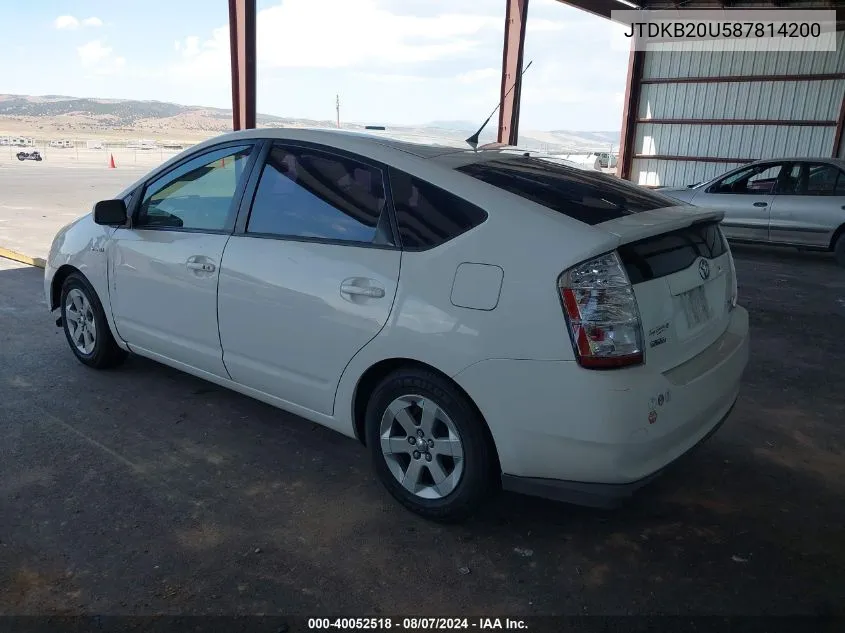 JTDKB20U587814200 2008 Toyota Prius