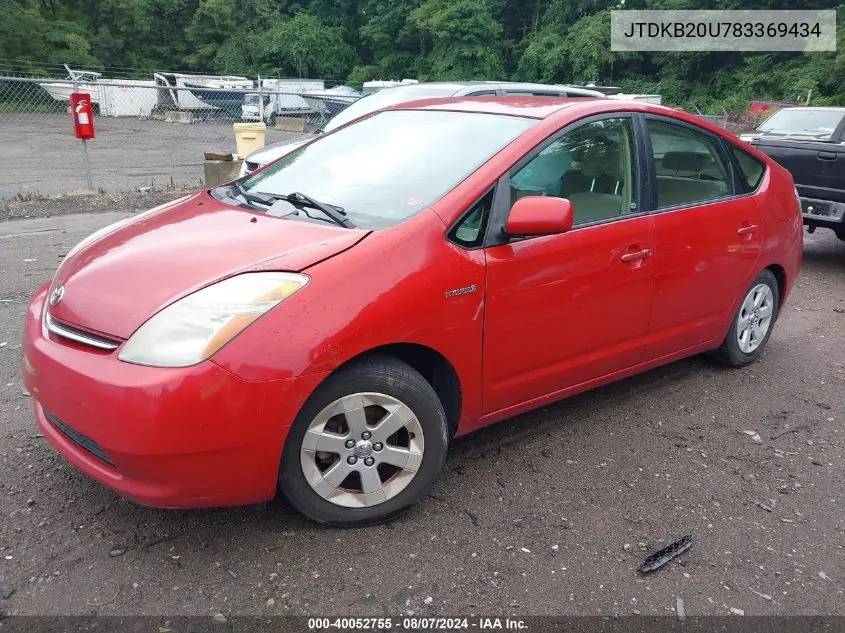 JTDKB20U783369434 2008 Toyota Prius