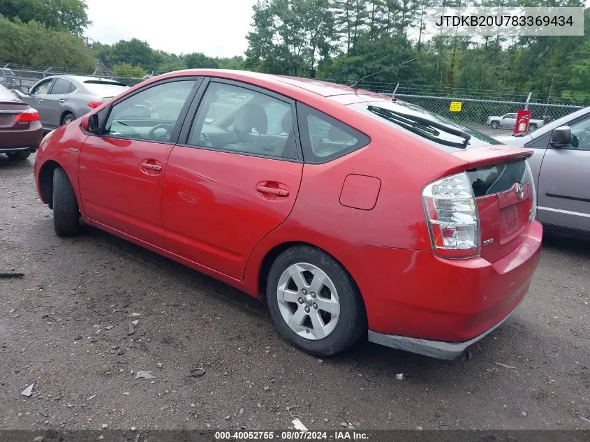 JTDKB20U783369434 2008 Toyota Prius