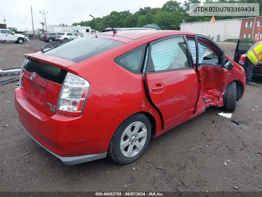 JTDKB20U783369434 2008 Toyota Prius