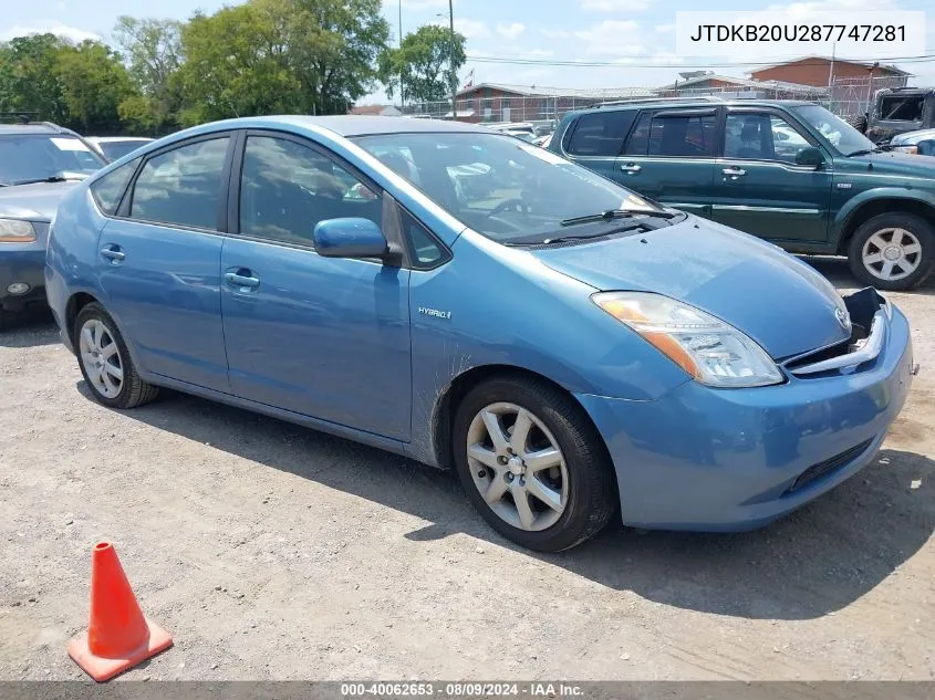 JTDKB20U287747281 2008 Toyota Prius Touring