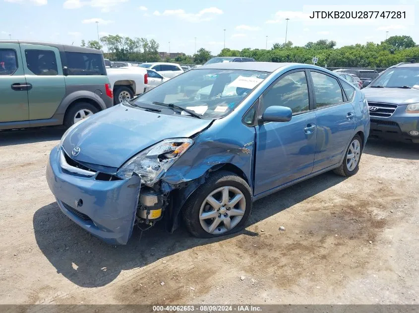 JTDKB20U287747281 2008 Toyota Prius Touring