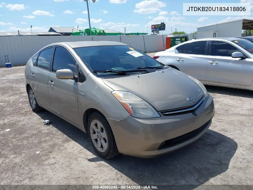 JTDKB20U183418806 2008 Toyota Prius