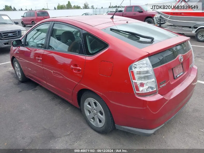 2008 Toyota Prius VIN: JTDKB20U683339549 Lot: 40071183