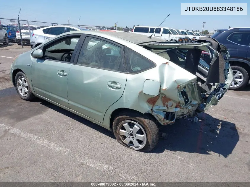 2008 Toyota Prius VIN: JTDKB20U883348186 Lot: 40079082