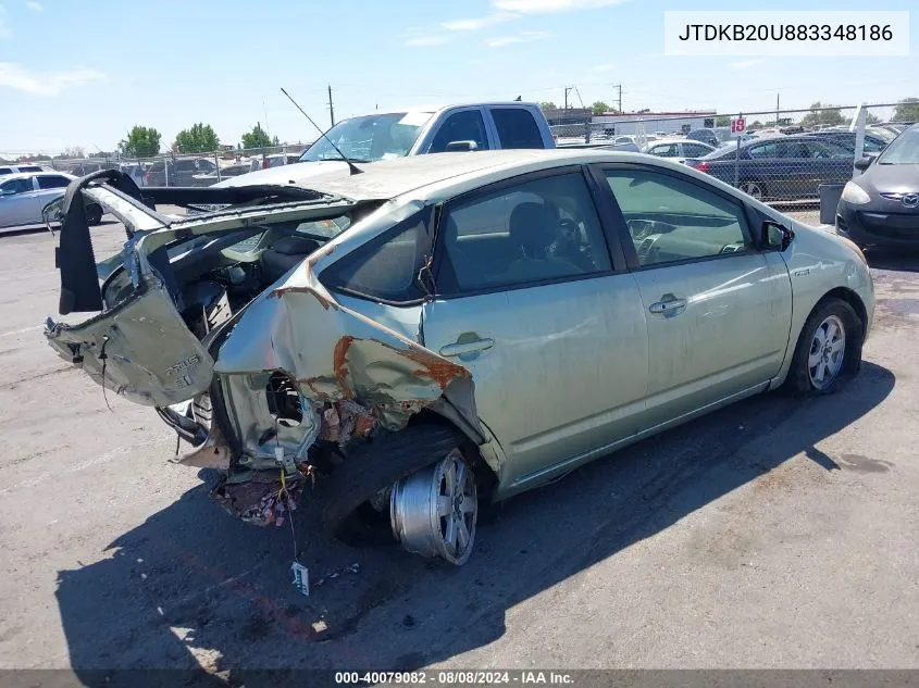 2008 Toyota Prius VIN: JTDKB20U883348186 Lot: 40079082