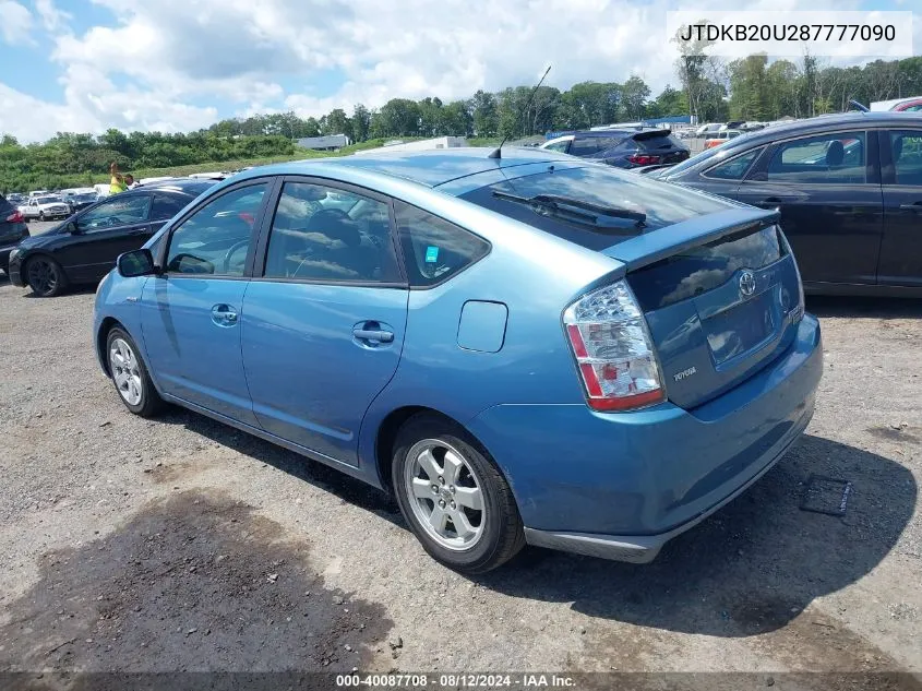 JTDKB20U287777090 2008 Toyota Prius