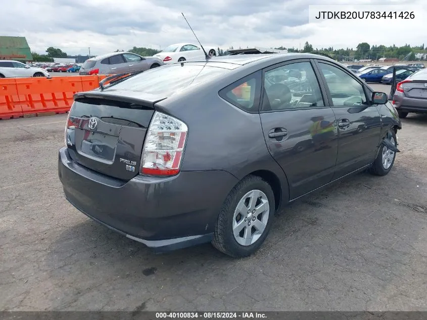 JTDKB20U783441426 2008 Toyota Prius