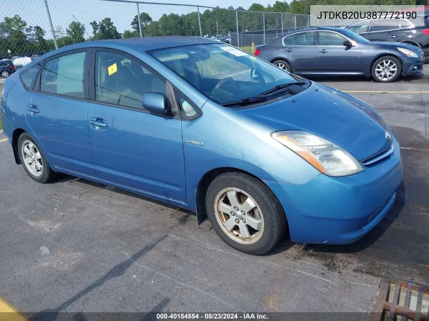 JTDKB20U387772190 2008 Toyota Prius