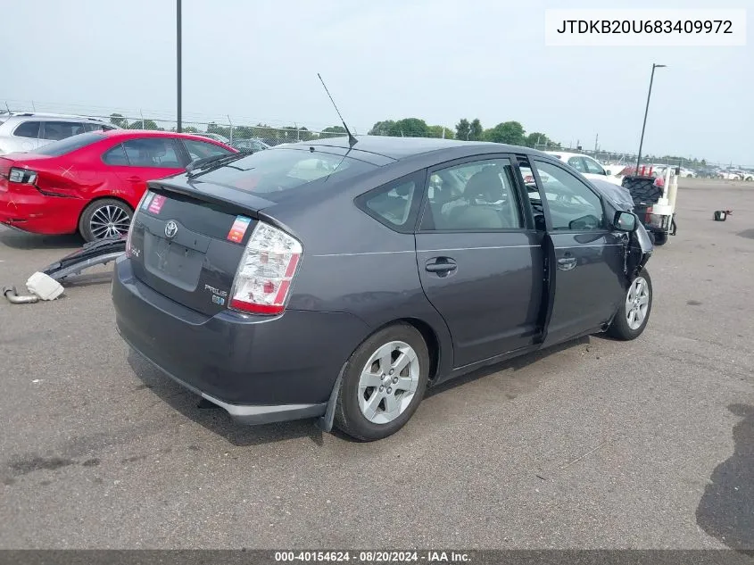 2008 Toyota Prius VIN: JTDKB20U683409972 Lot: 40154624