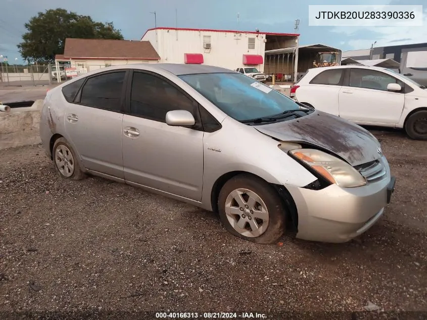 2008 Toyota Prius VIN: JTDKB20U283390336 Lot: 40166313