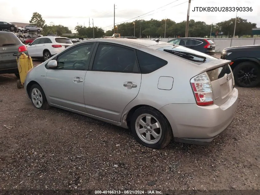 2008 Toyota Prius VIN: JTDKB20U283390336 Lot: 40166313