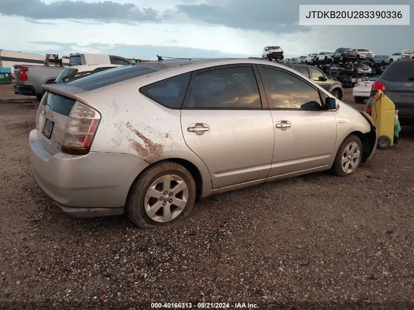 2008 Toyota Prius VIN: JTDKB20U283390336 Lot: 40166313