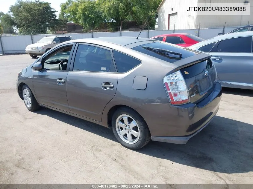 2008 Toyota Prius VIN: JTDKB20U483389088 Lot: 40178482