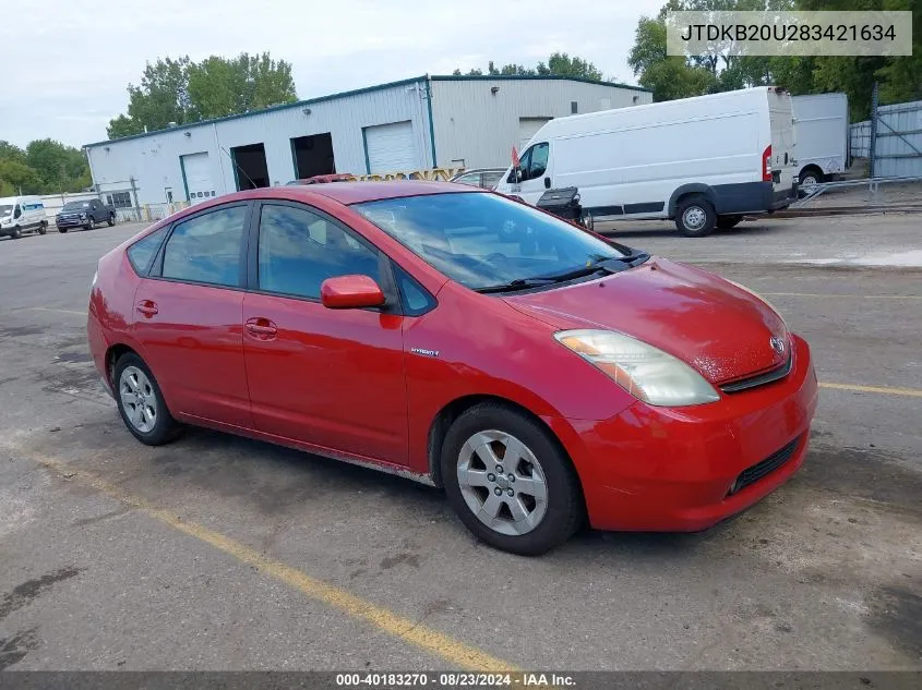 JTDKB20U283421634 2008 Toyota Prius