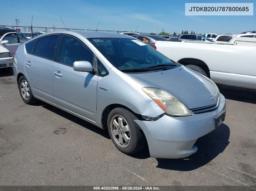 JTDKB20U787800685 2008 Toyota Prius