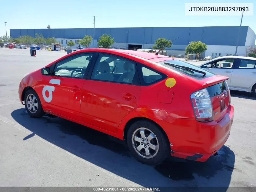 2008 Toyota Prius VIN: JTDKB20U883297093 Lot: 40231861