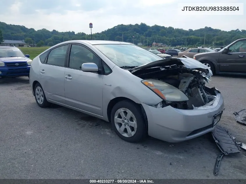 2008 Toyota Prius VIN: JTDKB20U983388504 Lot: 40233277