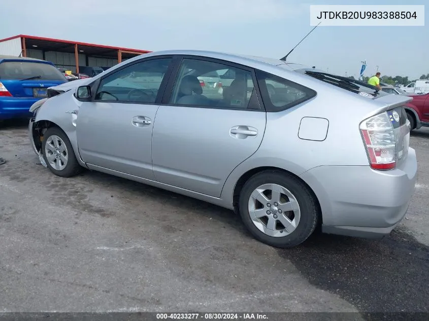 2008 Toyota Prius VIN: JTDKB20U983388504 Lot: 40233277