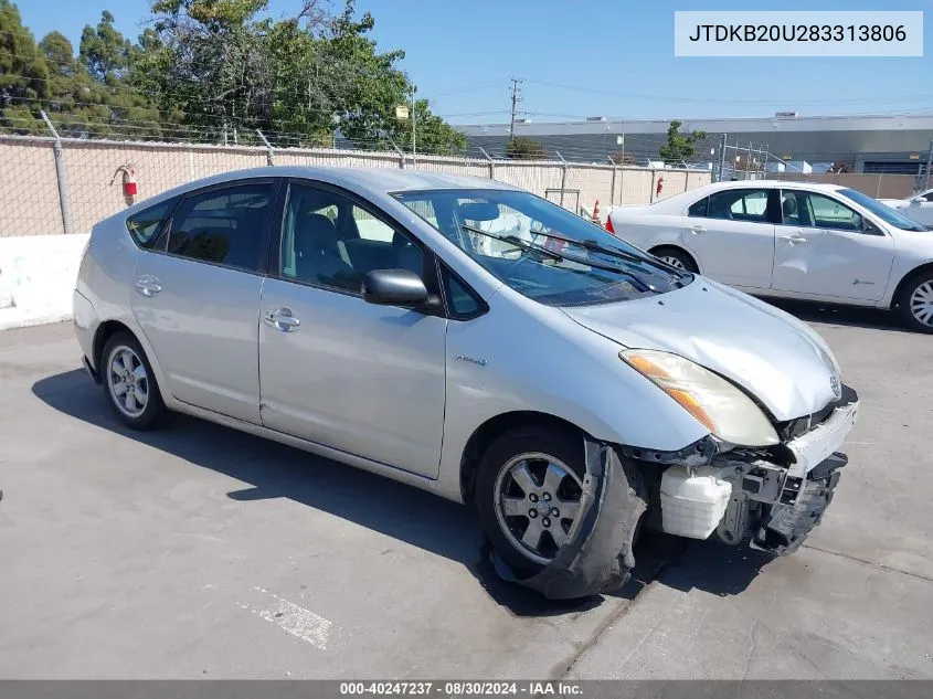 2008 Toyota Prius VIN: JTDKB20U283313806 Lot: 40247237