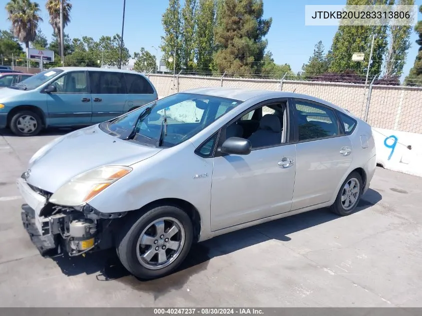 2008 Toyota Prius VIN: JTDKB20U283313806 Lot: 40247237