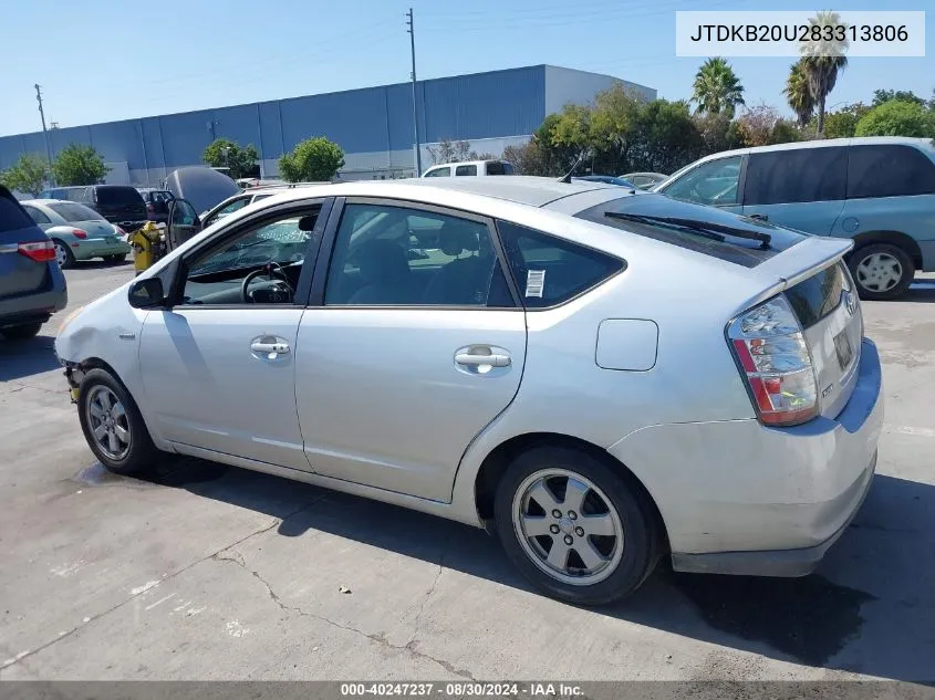 2008 Toyota Prius VIN: JTDKB20U283313806 Lot: 40247237