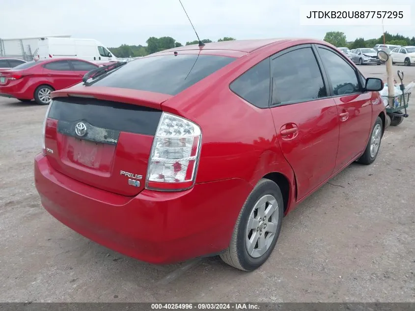 2008 Toyota Prius VIN: JTDKB20U887757295 Lot: 40254996