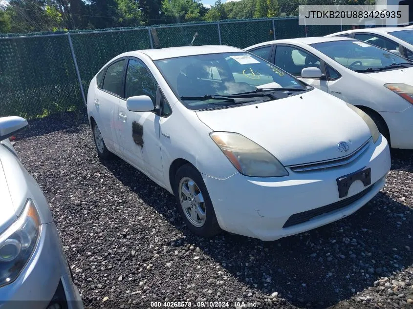 2008 Toyota Prius VIN: JTDKB20U883426935 Lot: 40268578