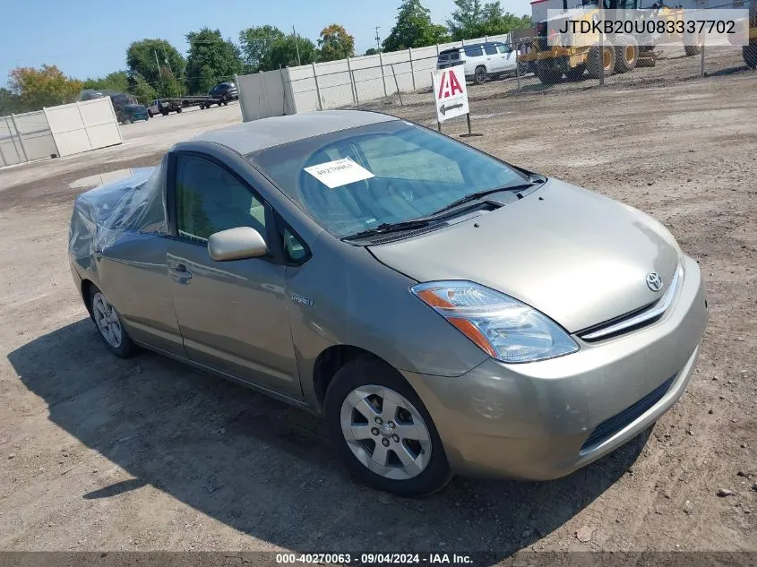 JTDKB20U083337702 2008 Toyota Prius