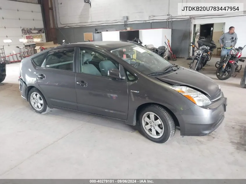 2008 Toyota Prius VIN: JTDKB20U783447954 Lot: 40279101