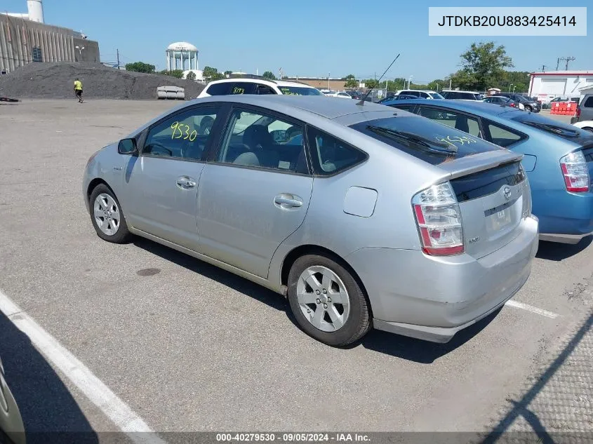 2008 Toyota Prius VIN: JTDKB20U883425414 Lot: 40279530