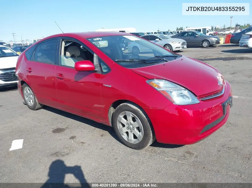 2008 Toyota Prius VIN: JTDKB20U483355295 Lot: 40281390