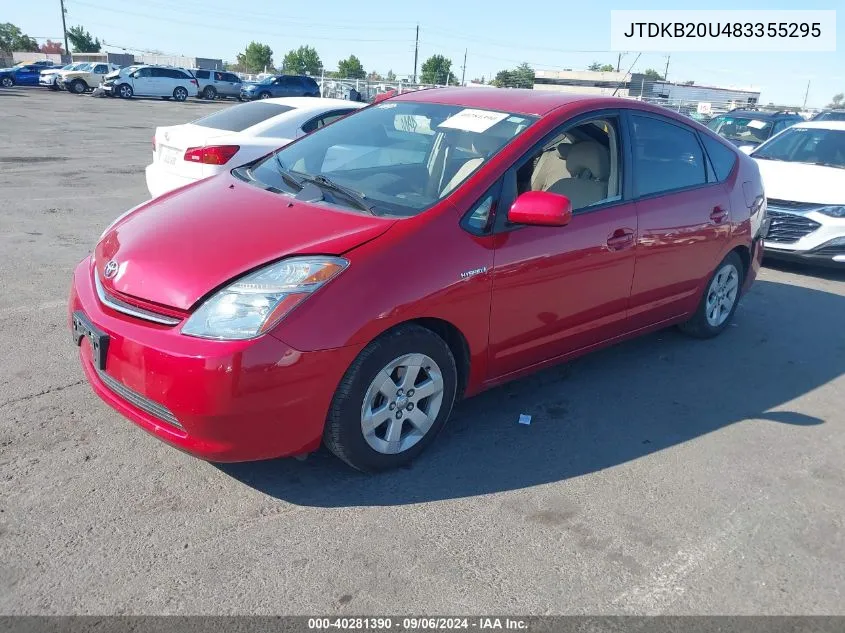 JTDKB20U483355295 2008 Toyota Prius